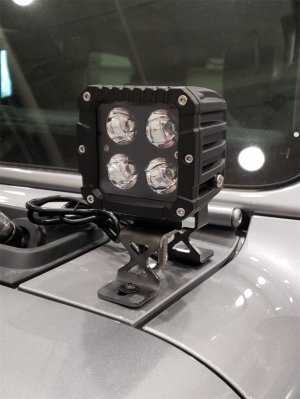 Jeep JL Light Brackets - Cowl - Dee Zee - Single Cube - `18-`23